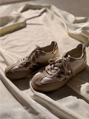 Back 70Neutral Beige Women's Lace-Up Casual Sneakers